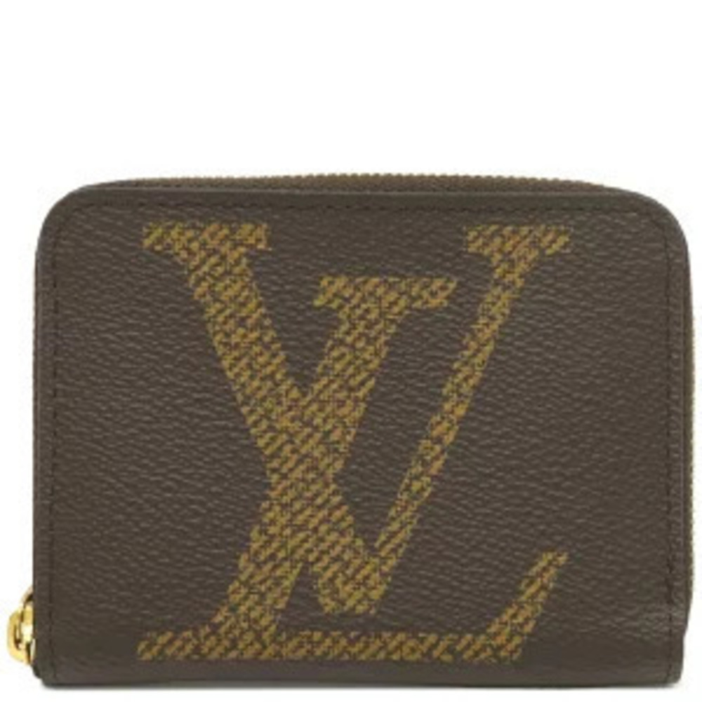Louis Vuitton Zippy Wallet Coin Monogram Giant Canvas Brown Card H